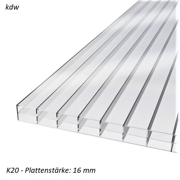 Polycarbonat Farblos - 16 mm Plattenstrke - Art.-Nr. 001116K